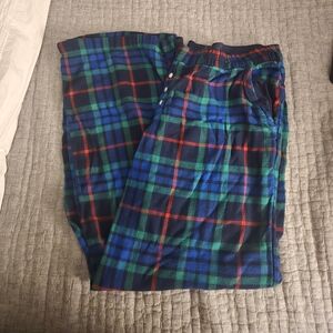 Aerie  Flare Plaid Pajama Pants in Red, Blue, and Green